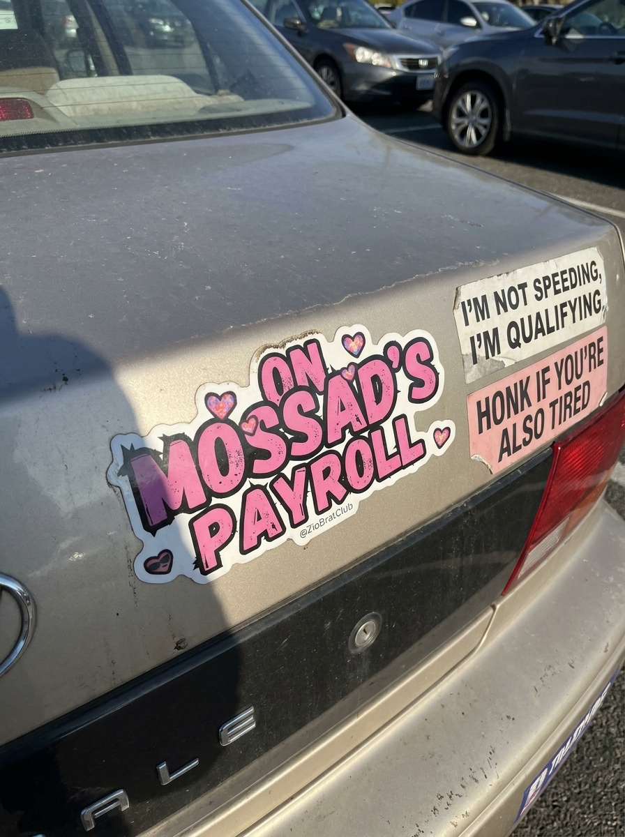 ON MOSSAD'S PAYROLL Sticker