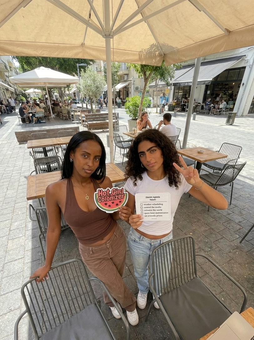 HOT GIRL COLONIZER Sticker