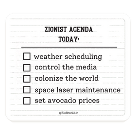ZIONIST AGENDA TODAY Sticker