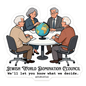 JEWISH WORLD DOMINATION COUNCIL Sticker