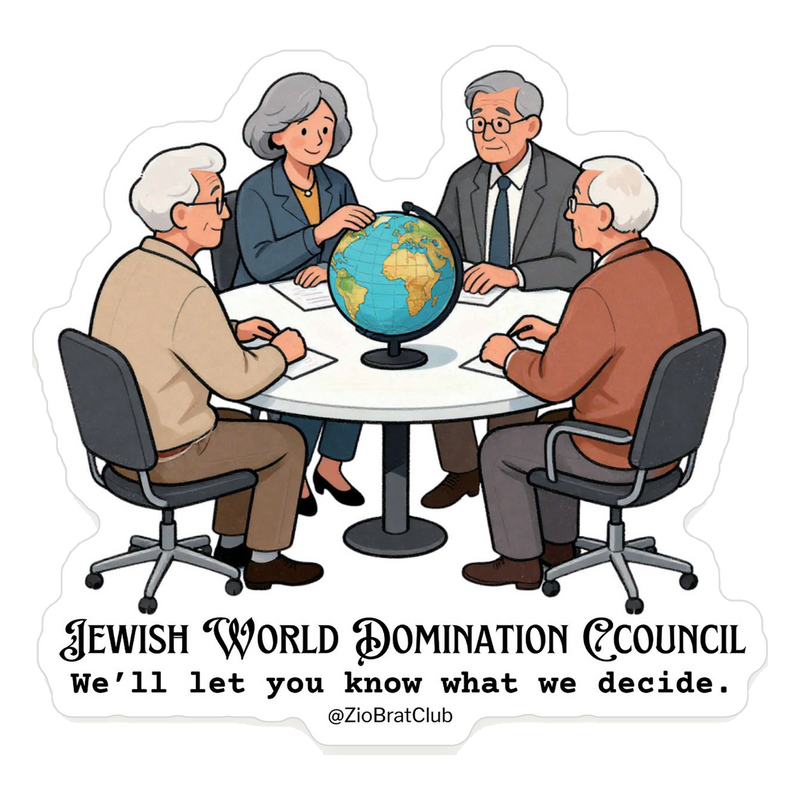 Jewish World Domination Council Sticker